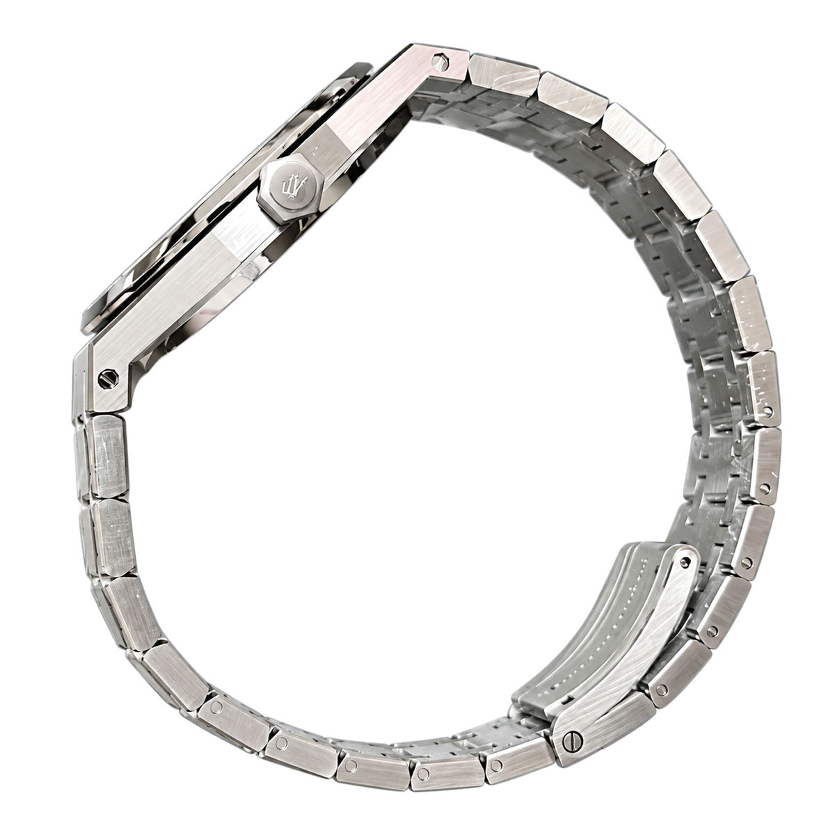 Audemars Piguet Royal Oak Ladies Diamond Bezel Blue Dial Steel Bracelet Watch