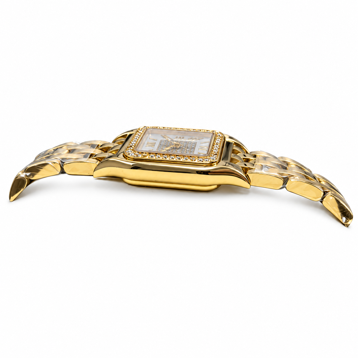 Cartier Panthère de Cartier Small — 18K Yellow Gold, Diamond Bezel, Pavé Dial & Yellow Gold Bracelet, Quartz