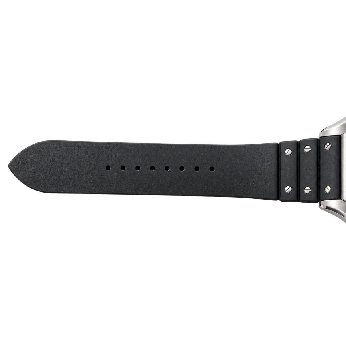 Cartier Santos Large Steel ADLC Black Dial Automatic Rubber Strap Watch – KDY