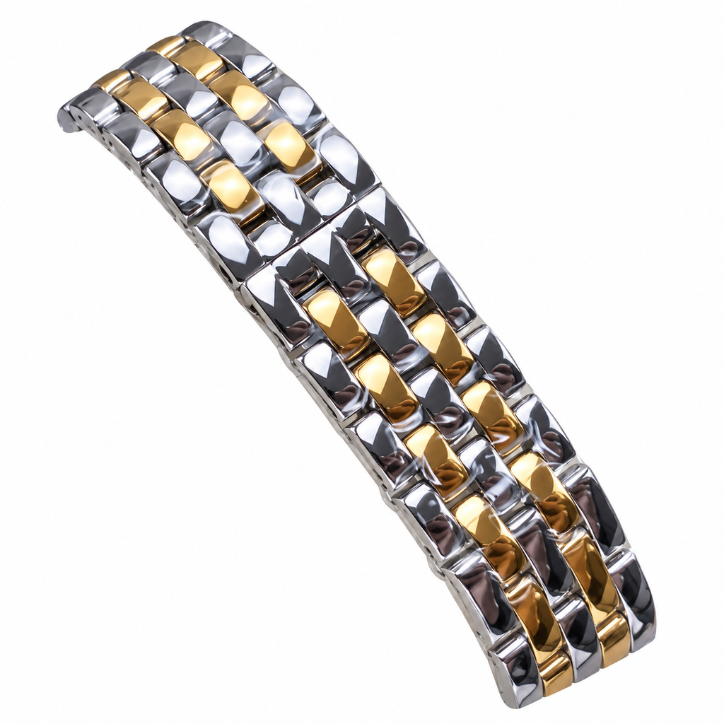 Cartier Panthère de Cartier Large — Steel & Yellow Gold, White Dial, Roman Numerals & Two-Tone Bracelet, Quartz