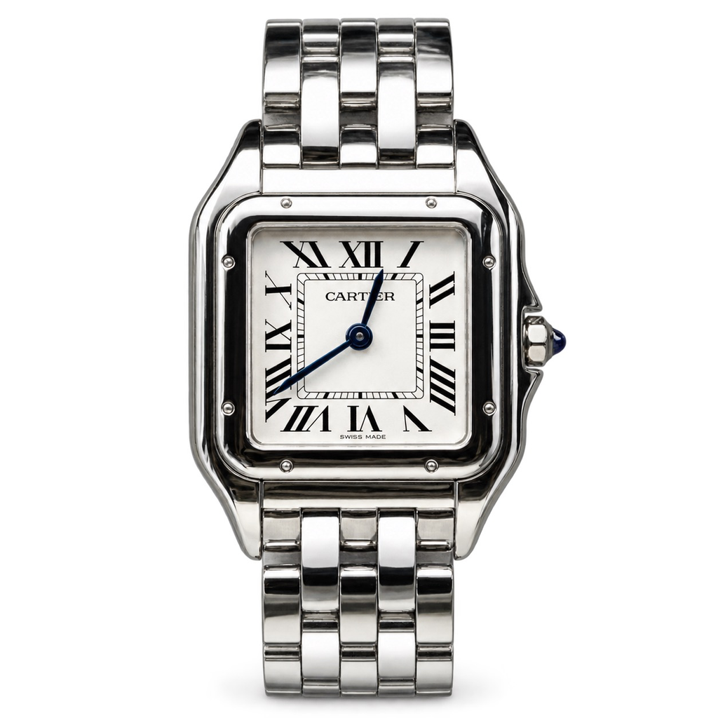 Cartier Panthère de Cartier — Stainless Steel, White Dial & Steel Bracelet, Large