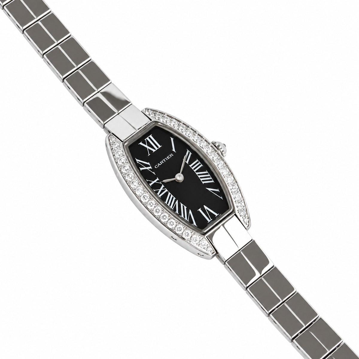 Cartier Lanières — Diamond Bezel, Two-Tone Gold & Steel Bracelet Watch