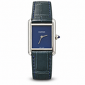 Cartier Tank Must Steel Navy Blue Dial Quartz Blue Strap Watch – KDY