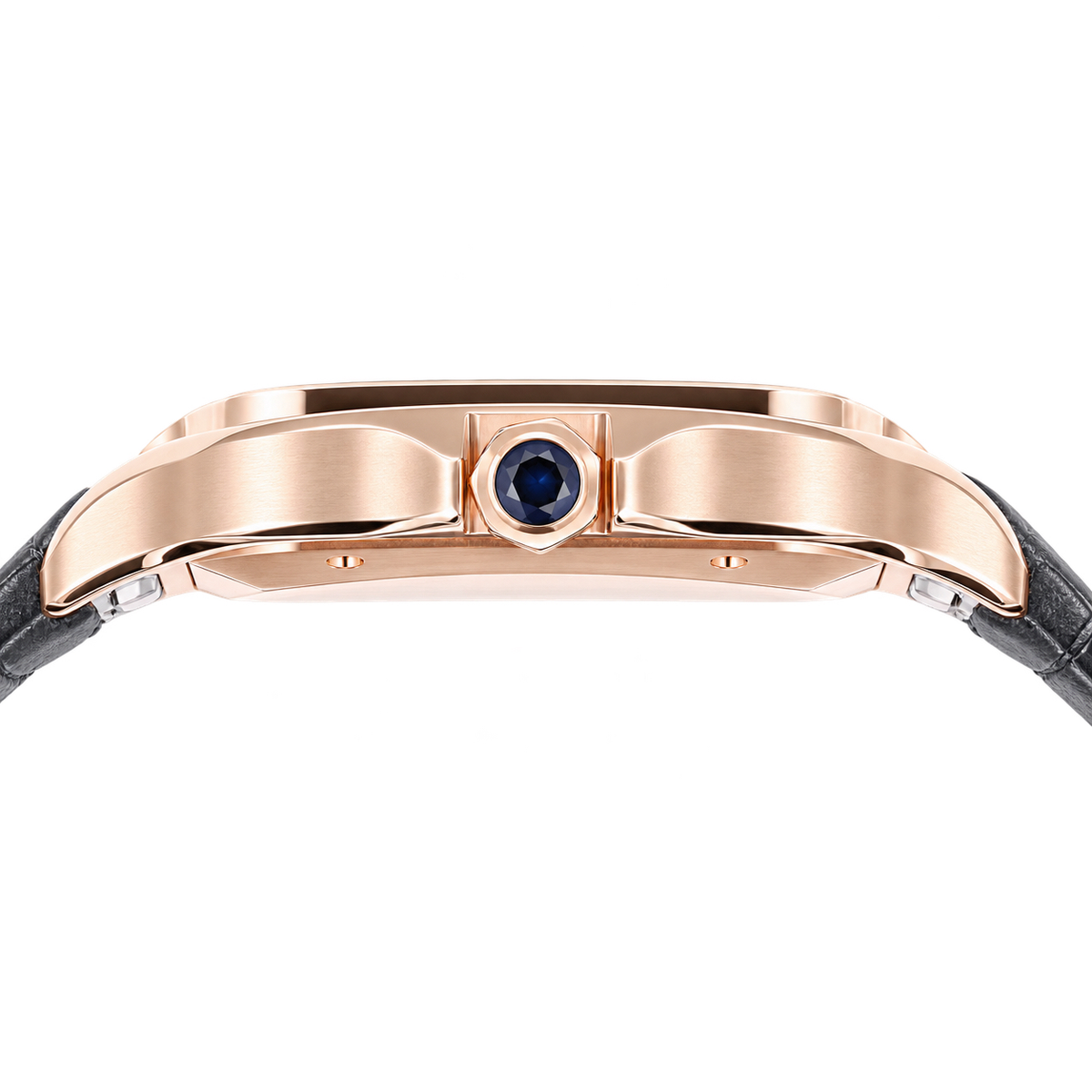 Cartier Santos de Cartier Automatic — 18K Rose Gold, White Dial & Black Alligator Strap