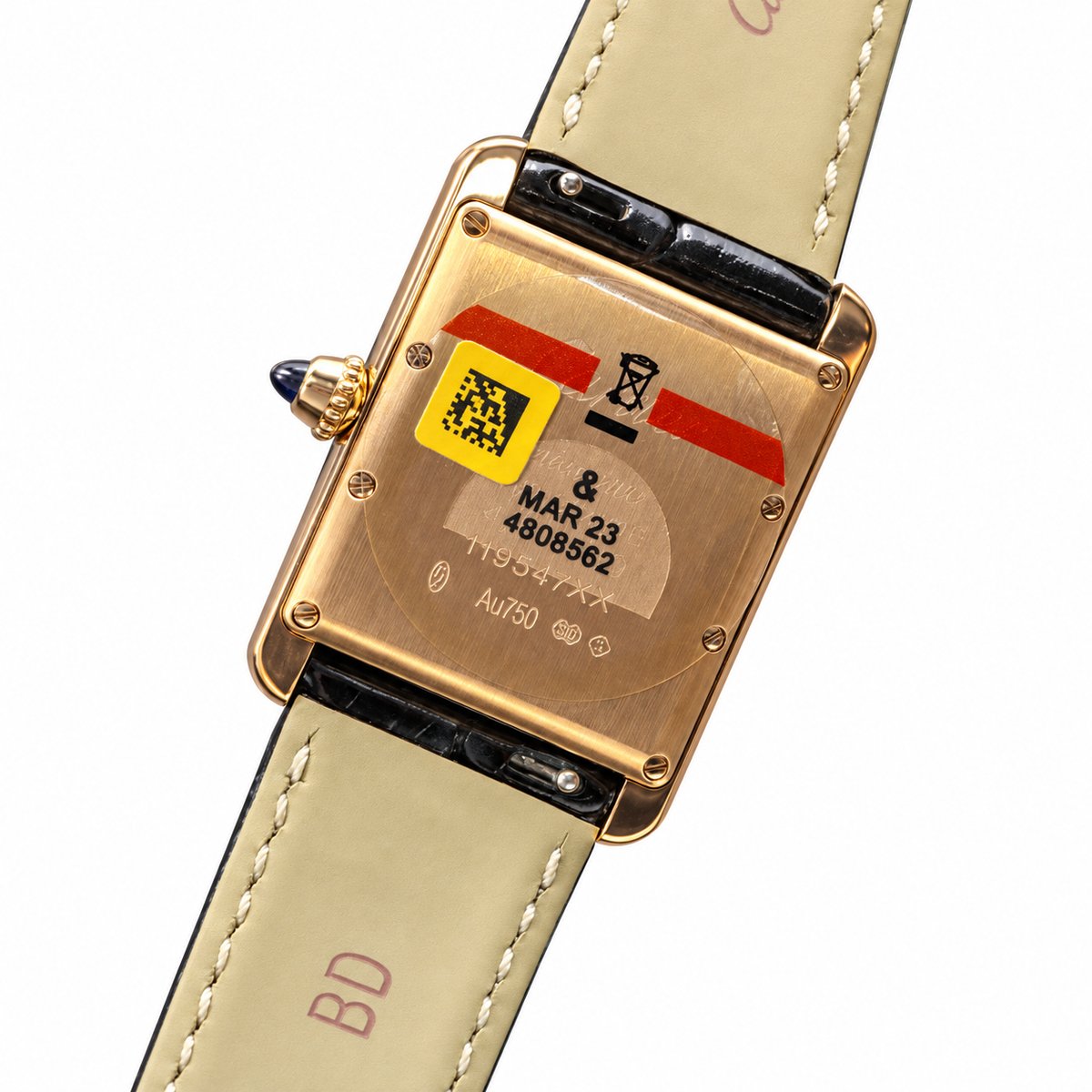 Cartier Tank Must — 18K Yellow Gold, Silver Dial, Roman Numerals & Black Alligator Strap, Women