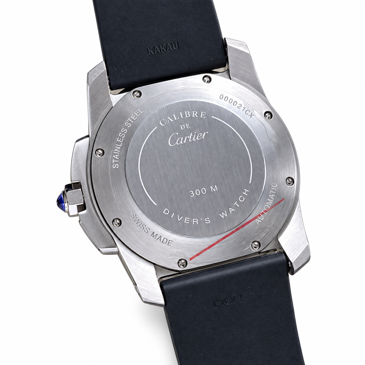 Cartier Calibre de Cartier Diver Steel Black Ceramic Bezel Automatic Rubber Watch – KDY