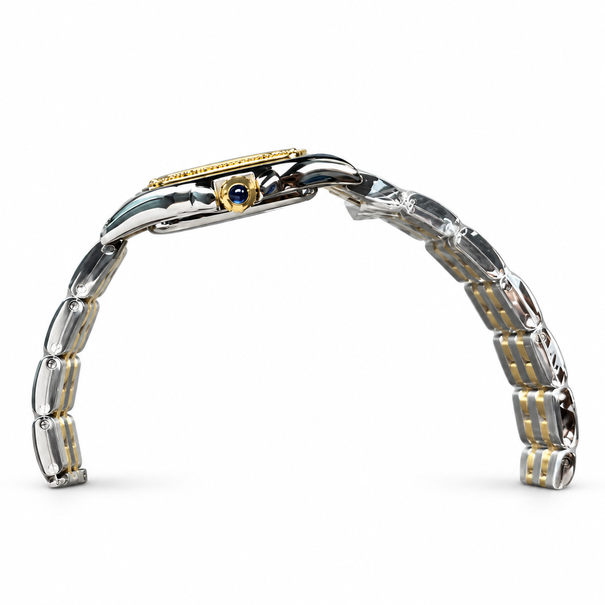 Cartier Panthère de Cartier Small — Steel & Yellow Gold, Diamond Bezel, Silver Dial & Two-Tone Bracelet, Women