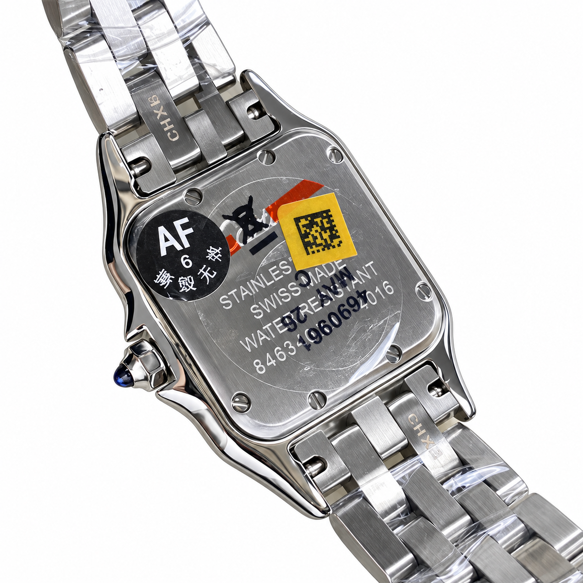 Cartier Panthère Steel Diamond Bezel Mother-of-Pearl Watch