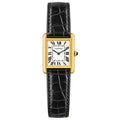 Cartier Tank Solo — 18K Yellow Gold, White Dial & Black Alligator Strap