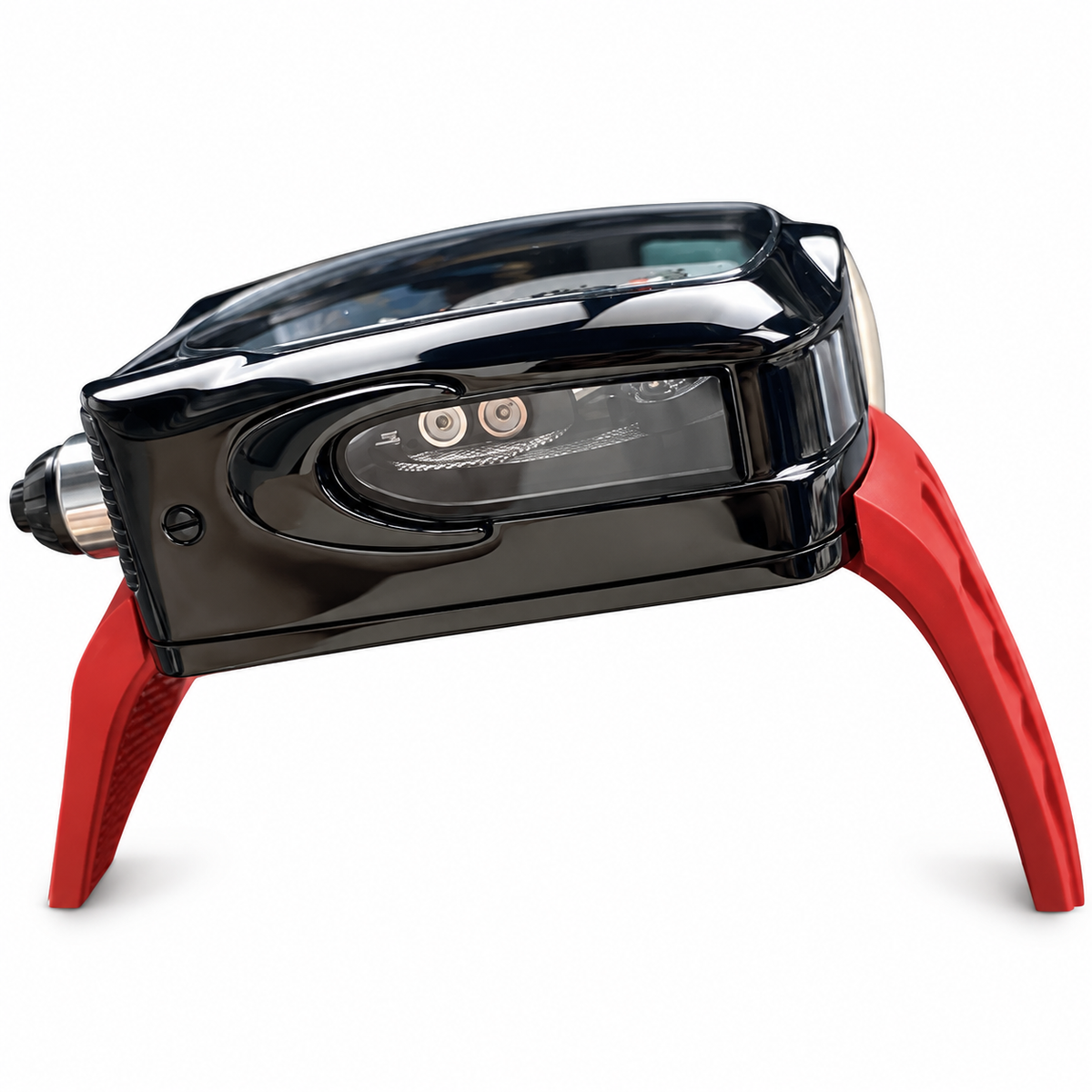 Jacob & Co. x Bugatti Twin Turbo Furious Black DLC Tourbillon Engine Red Rubber Watch