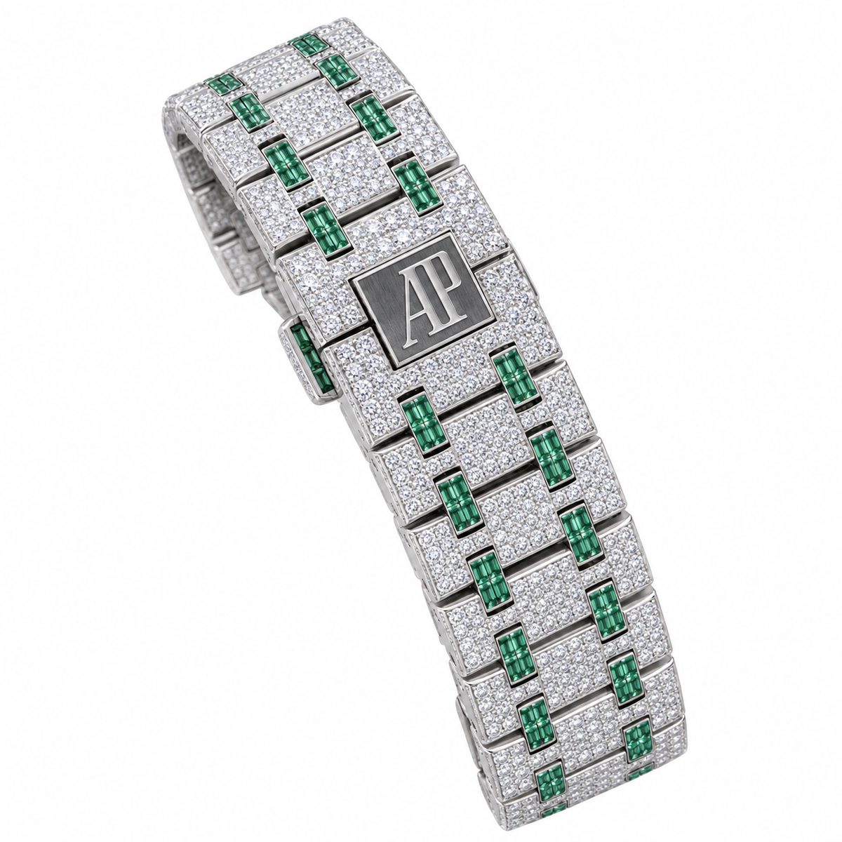 Audemars Piguet Royal Oak Iced Out – Diamond & Emerald AMG