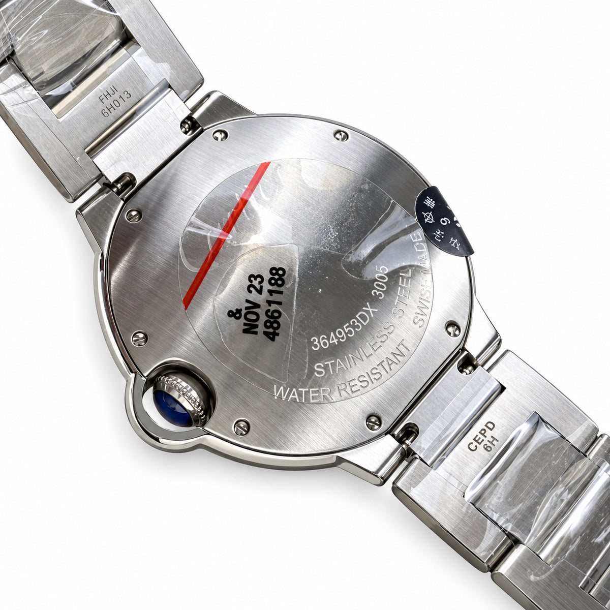 Cartier Ballon Bleu Steel White Dial Sapphire Watch – KDY