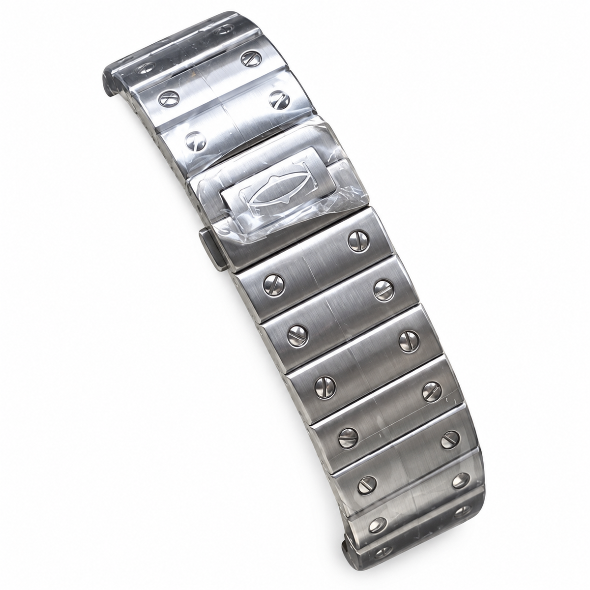 Cartier Santos de Cartier Automatic — Steel, Smoked Brown Arabic Dial & Steel Bracelet