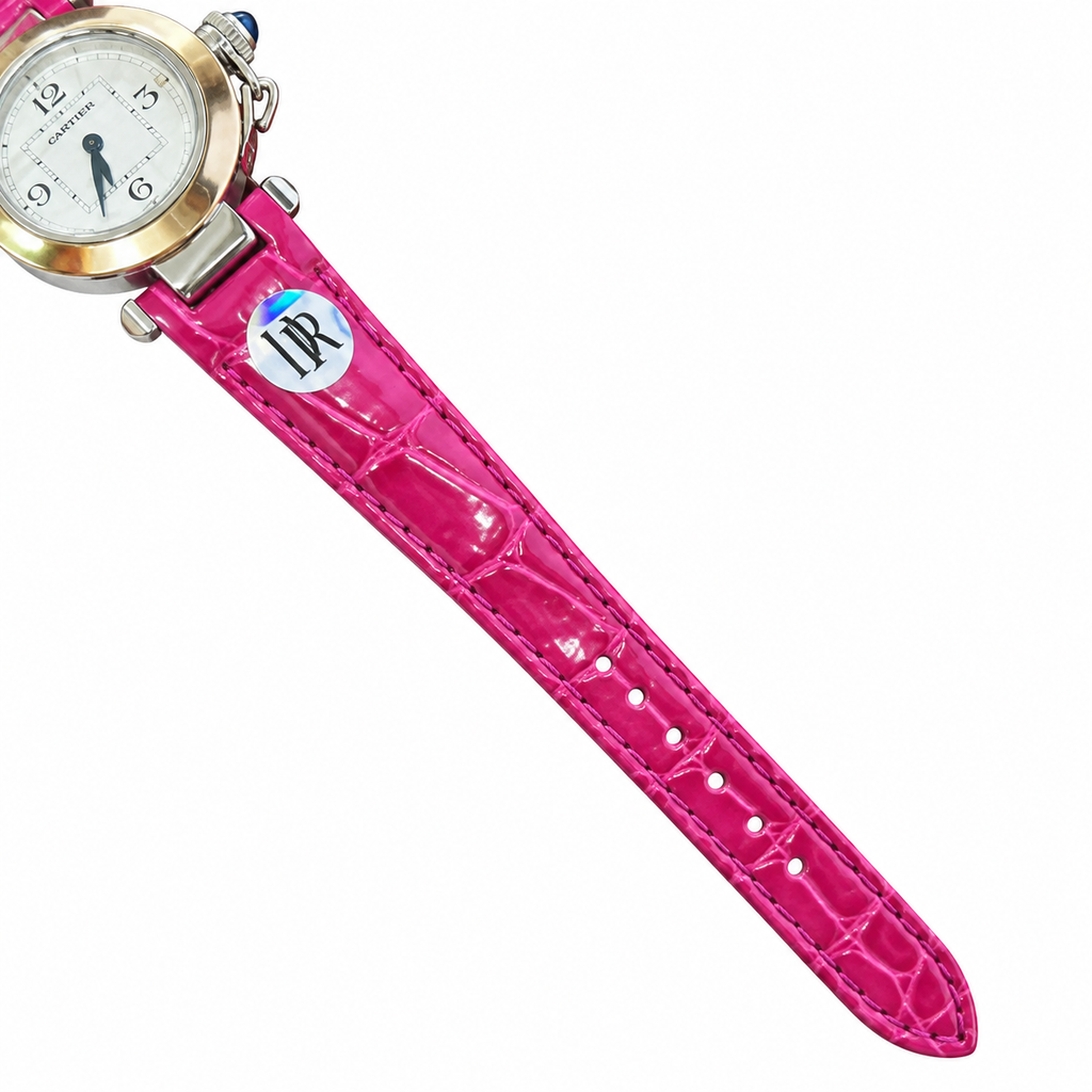 Cartier Pasha de Cartier — Gold Bezel & Pink Leather Strap