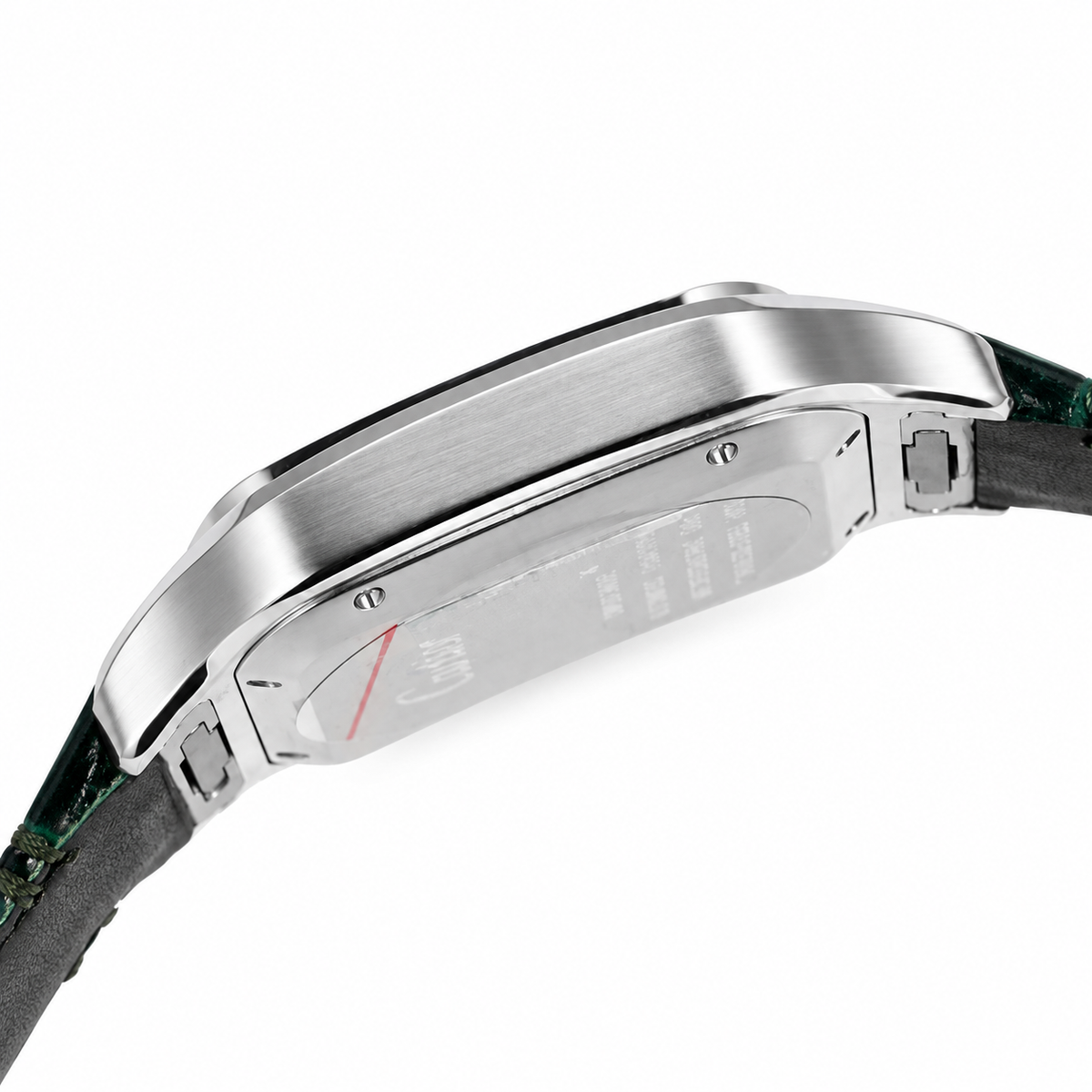 Cartier Santos Large — Steel, Brown Dial, Arabic Numerals, Date & Brown Alligator Strap, Automatic