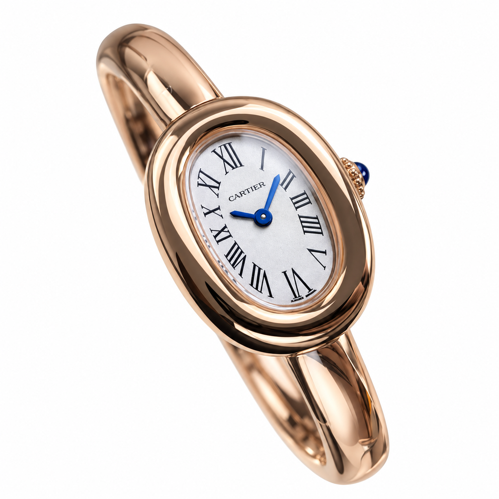 Cartier Baignoire Rose Gold Bangle Bracelet Watch