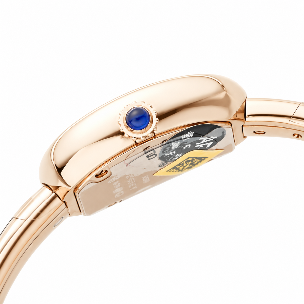 Cartier Baignoire Mini — 18K Rose Gold, Cream Oval Dial, Roman Numerals & Rose Gold Bangle, Women