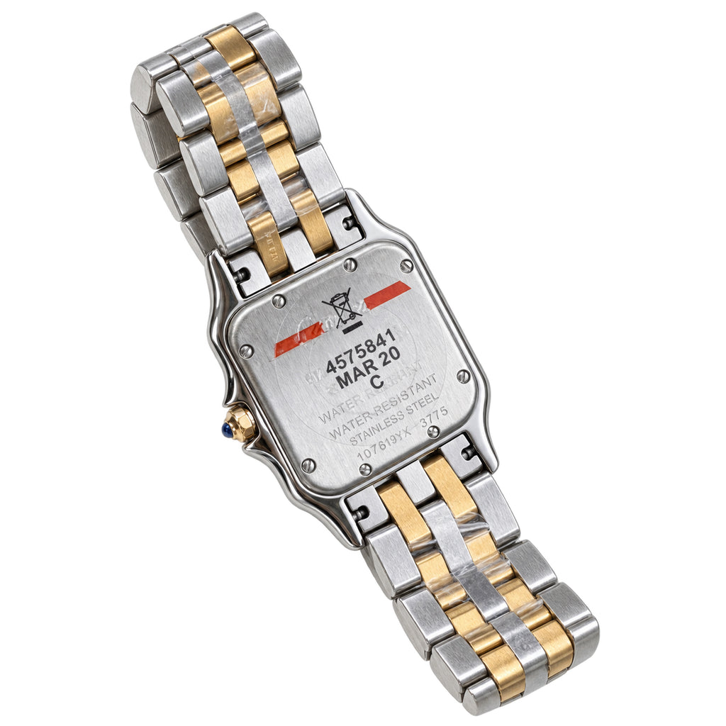 Cartier Panthère de Cartier Small — Steel & Yellow Gold, Diamond Bezel, White Dial & Two-Tone Bracelet, Quartz