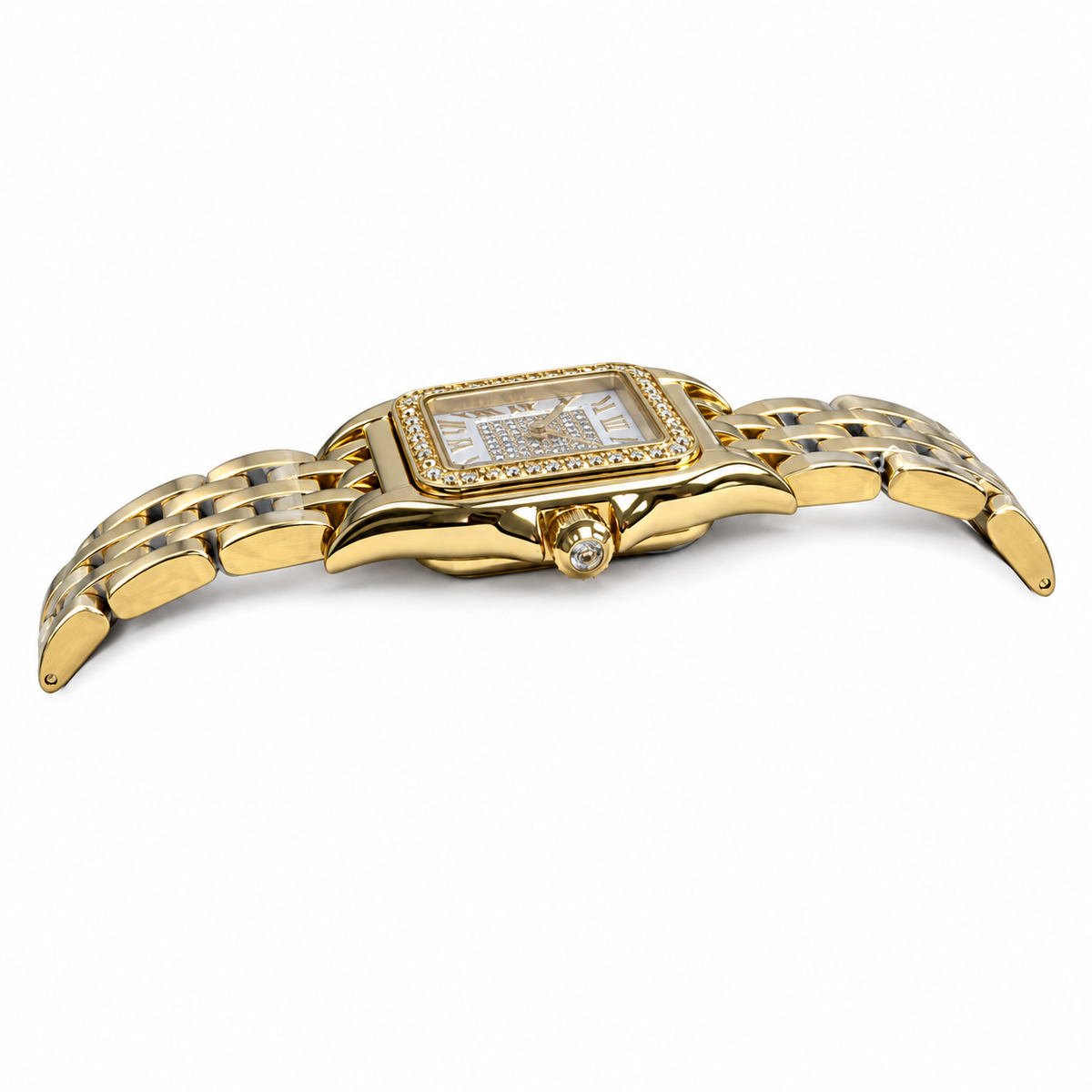 Cartier Panthère Yellow Gold Diamond Bezel Pavé Dial Watch