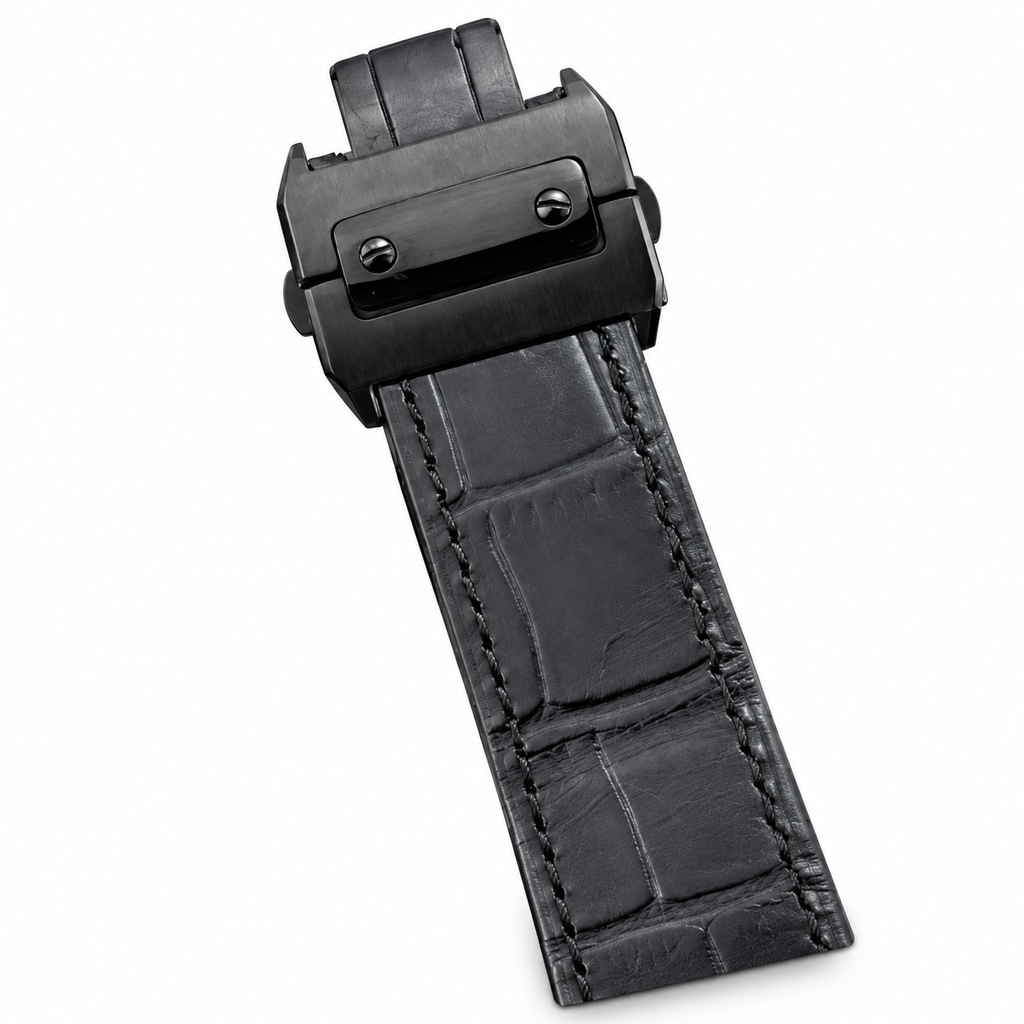 Cartier Santos de Cartier Automatic — Black ADLC, Black Dial & Alligator Strap