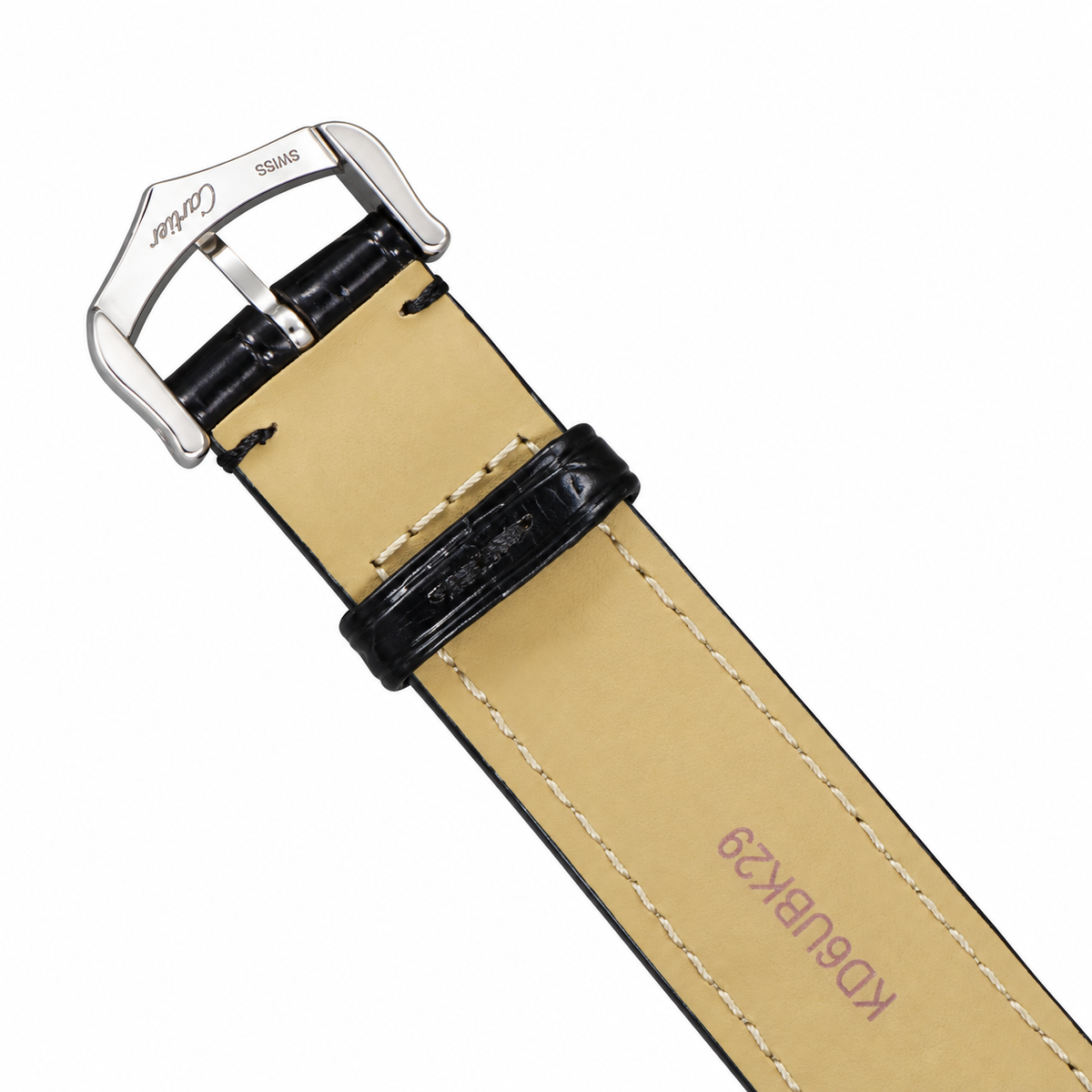Cartier Santos-Dumont XL — Steel, Black Dial, Roman Numerals & Black Alligator Strap, Manual Wind