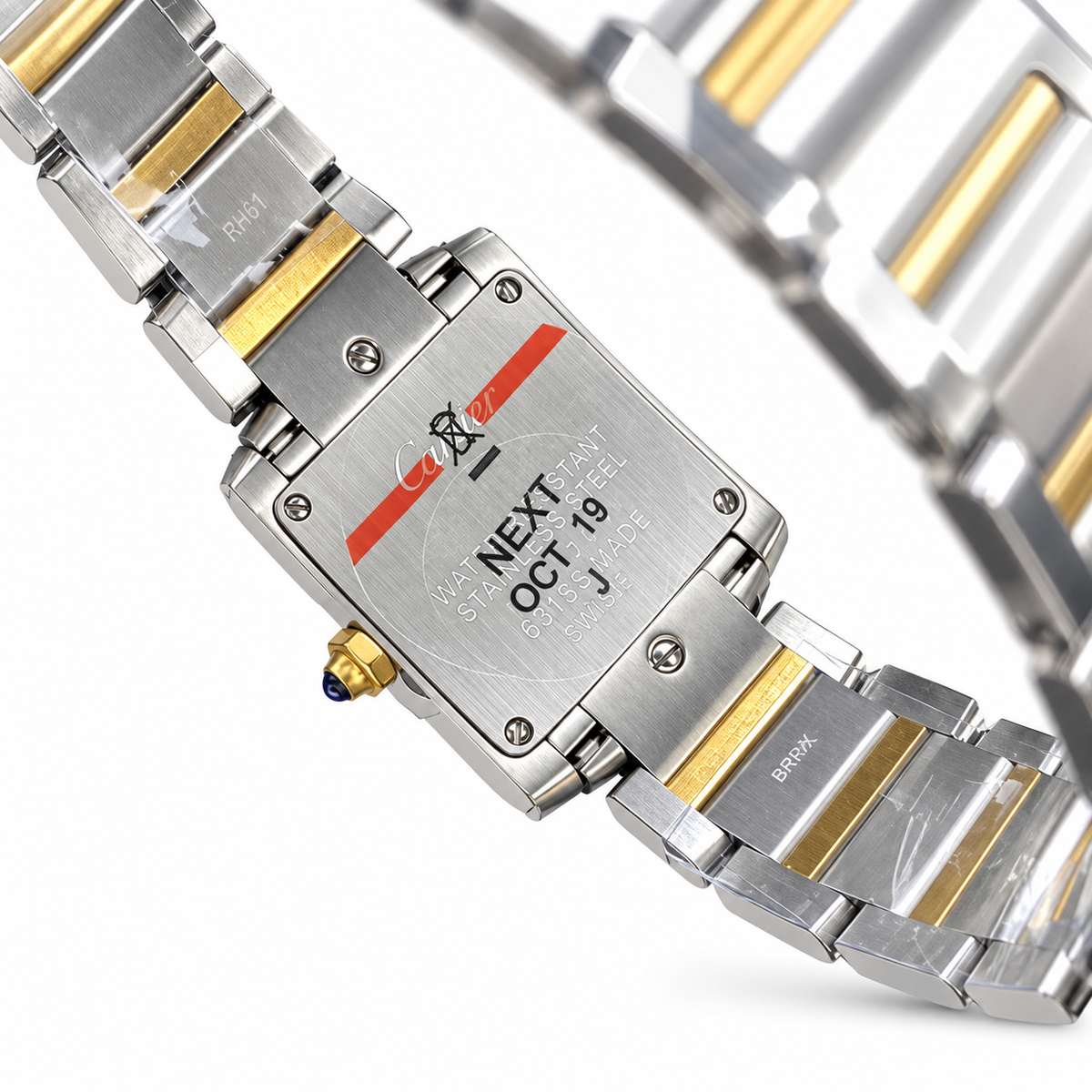 Cartier Tank Française Medium — Steel & Yellow Gold, Cream Dial, Roman Numerals & Two-Tone Bracelet, Quartz