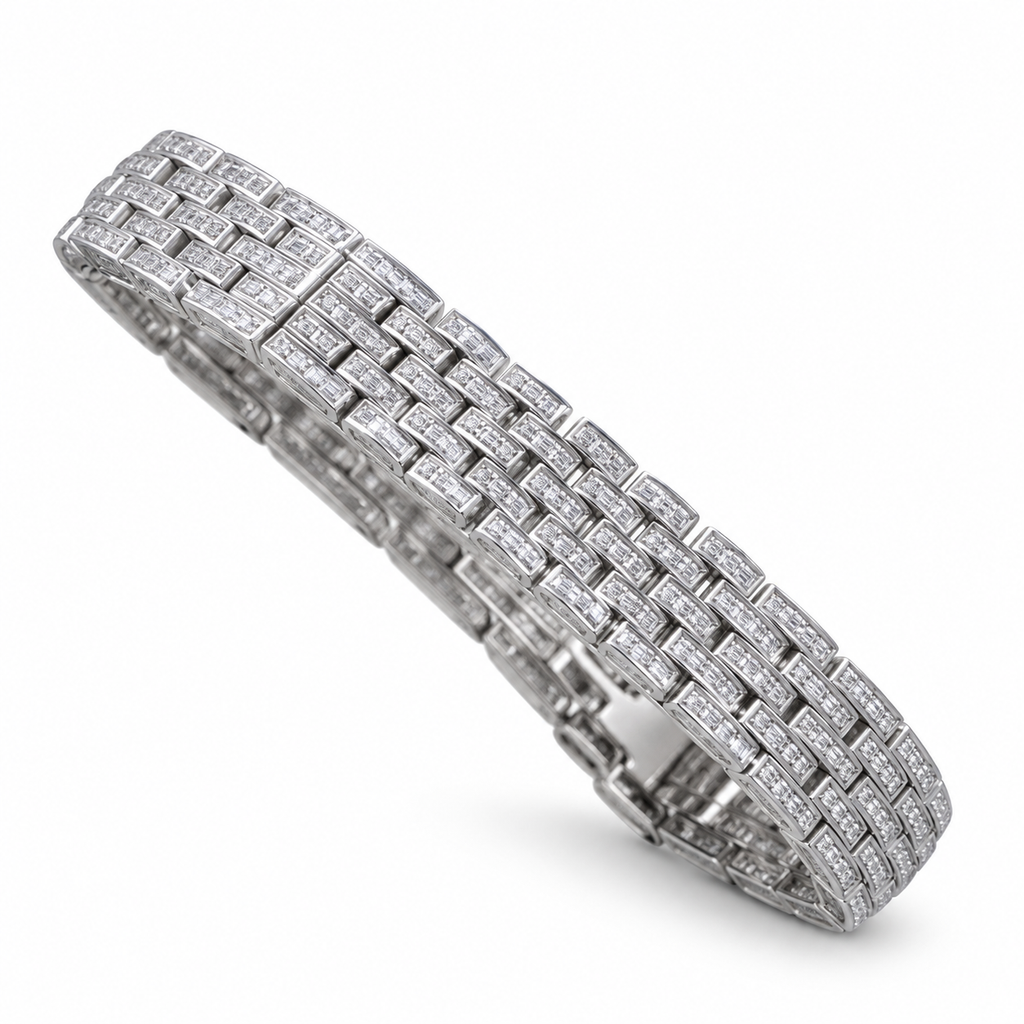 Cartier Panthère White Gold Full Diamond White Dial Watch – KDY