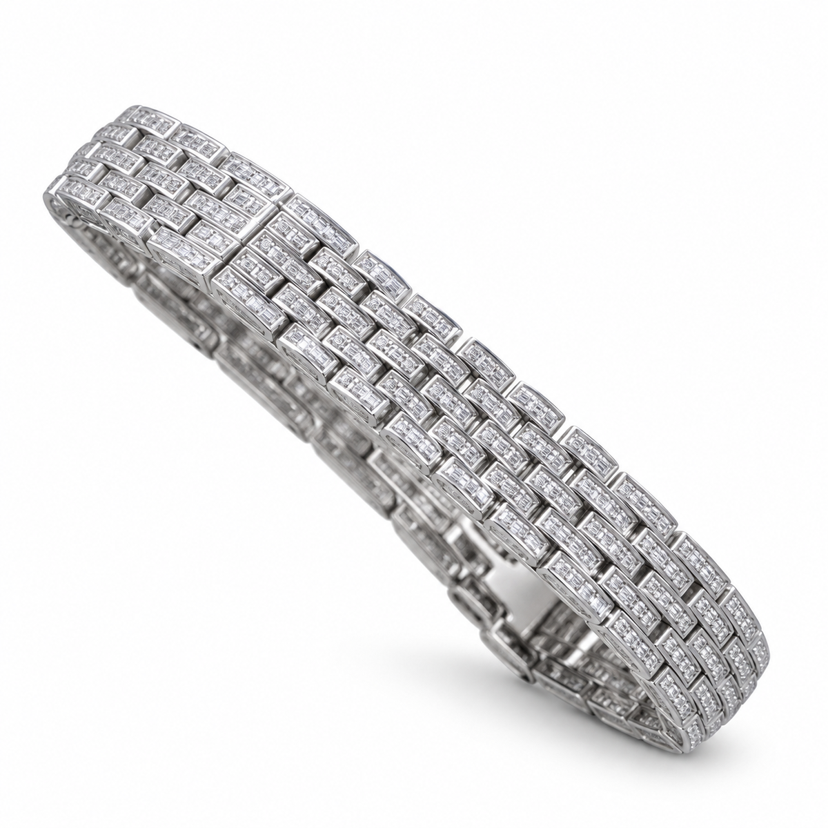 Cartier Panthère White Gold Full Diamond White Dial Watch – KDY