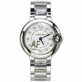 Cartier Ballon Bleu 33mm — Stainless Steel, Diamond Hour Markers & Steel Bracelet