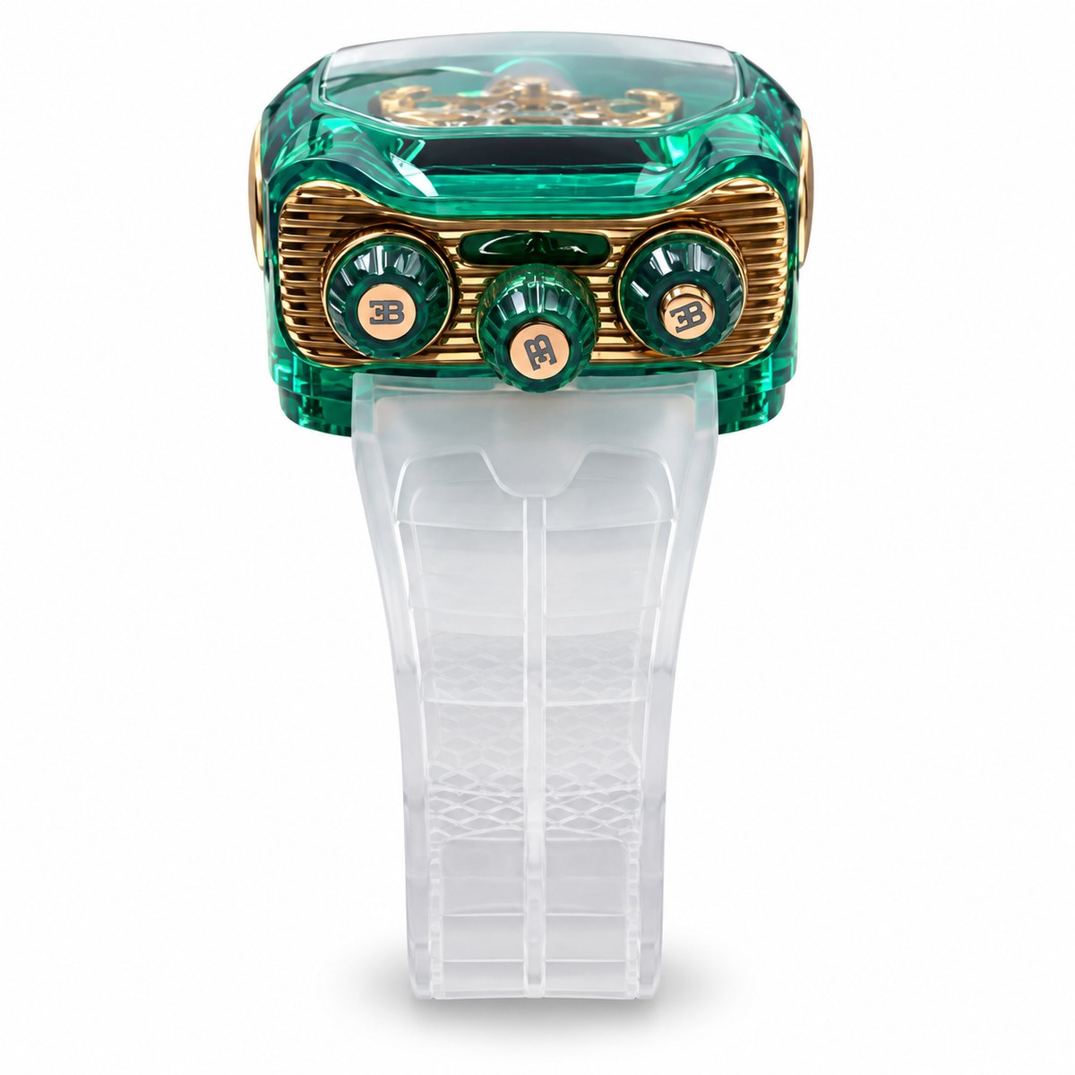 Jacob & Co. x Bugatti Chiron Green Sapphire Crystal Tourbillon Watch