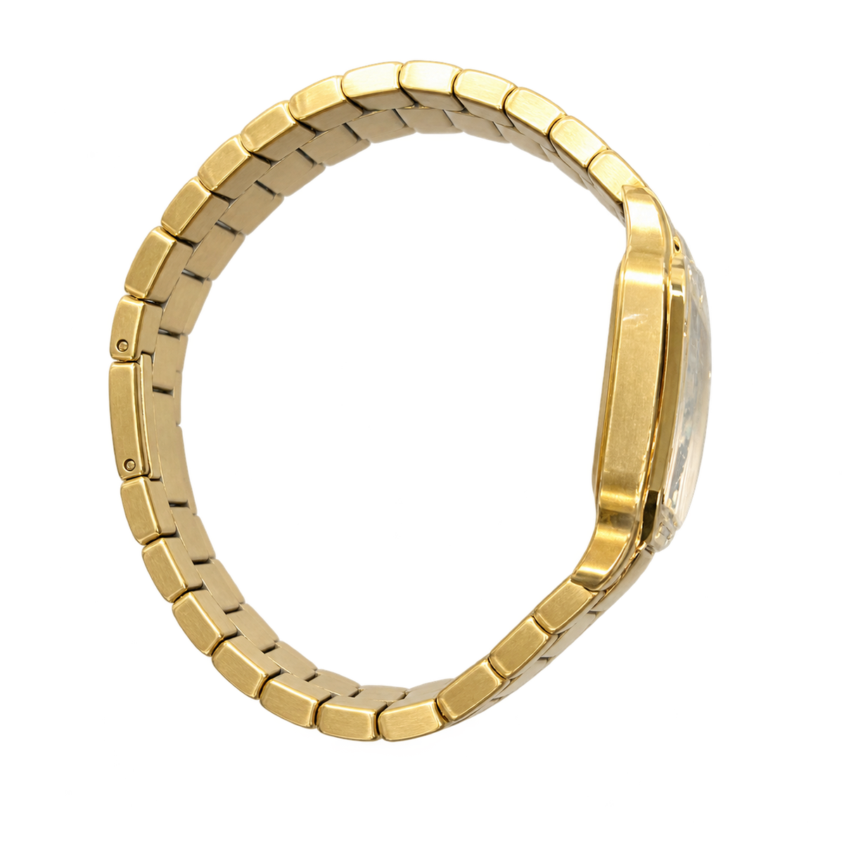 Cartier Santos Medium Yellow Gold White Dial Automatic Gold Bracelet Watch – KDY