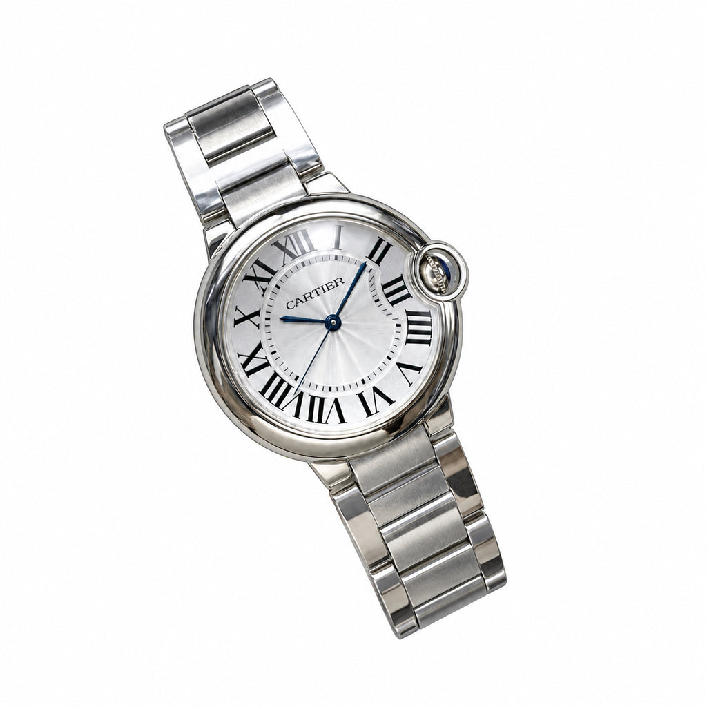 Cartier Ballon Bleu Steel White Dial Sapphire Watch – KDY