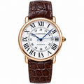 Cartier Ronde Louis Cartier Automatic — 18K Rose Gold, 24H Dial, Date & Brown Alligator Strap