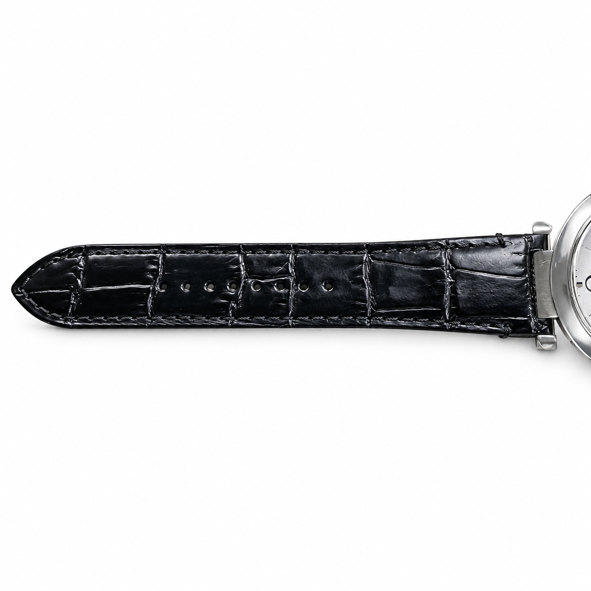 Cartier Pasha de Cartier Automatic — Steel, Silver Dial & Black Alligator Strap