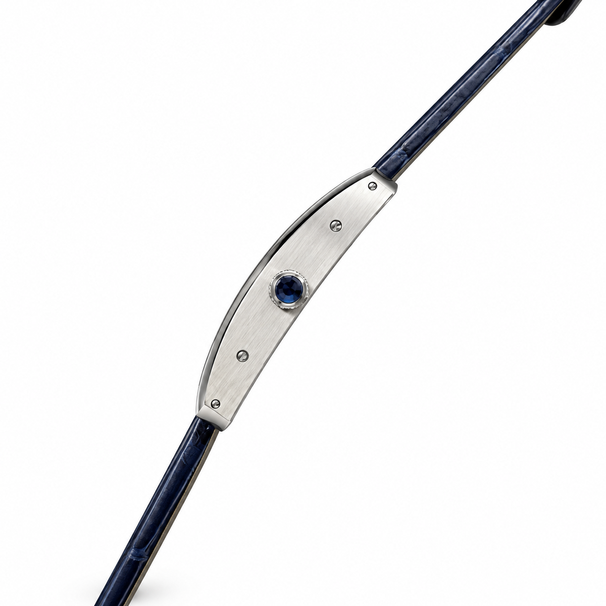 Cartier Tank Américaine Steel Silver Dial Blue Strap Watch – KDY