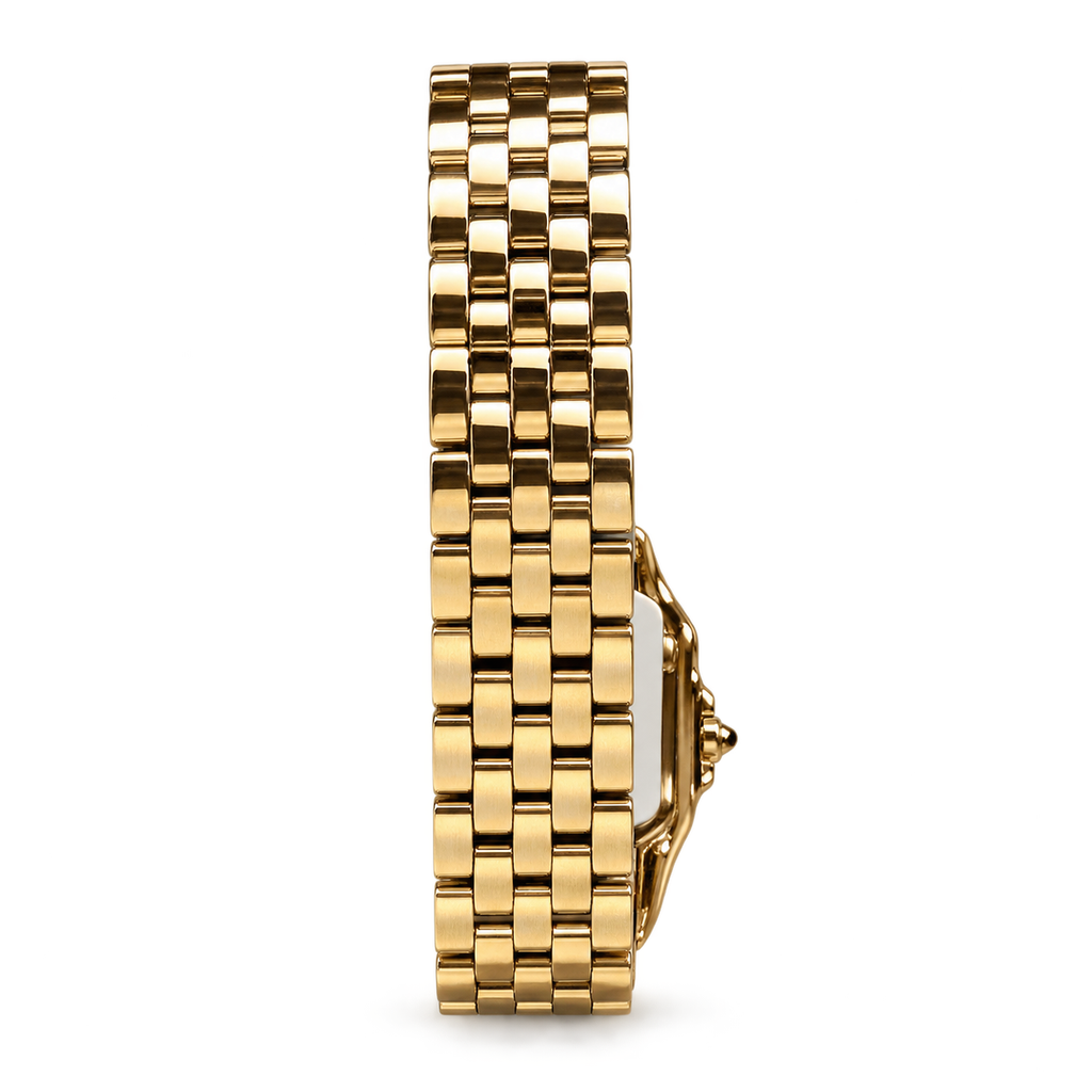 Cartier Panthère Large Yellow Gold White Dial Bracelet Watch – KDY