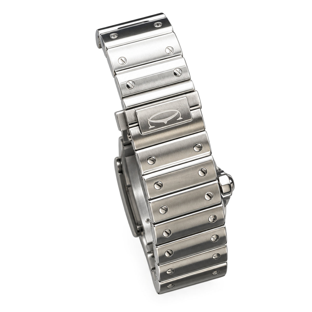 Cartier Santos Large — Steel, Green Dial, Roman Numerals, Date & Steel Bracelet, Automatic