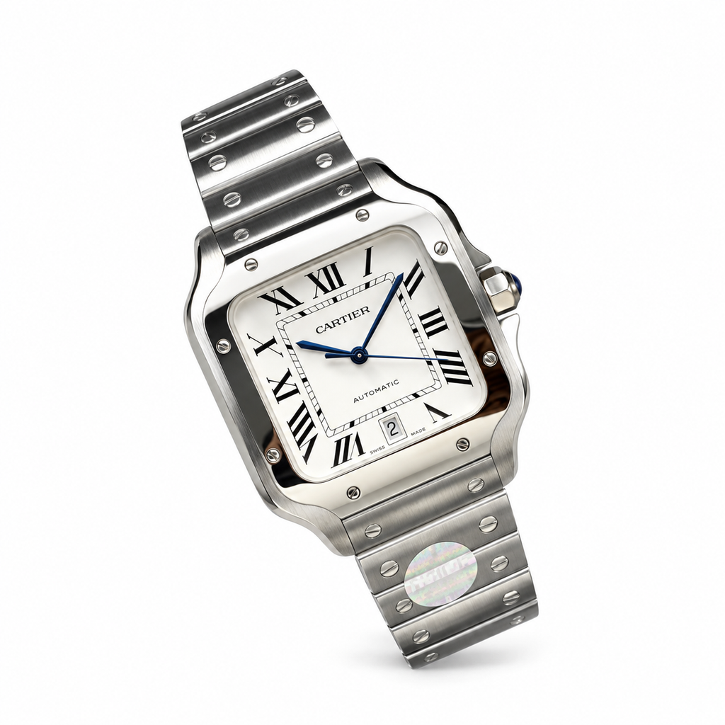 Cartier Santos Large Steel White Dial Date Automatic Watch – KDY
