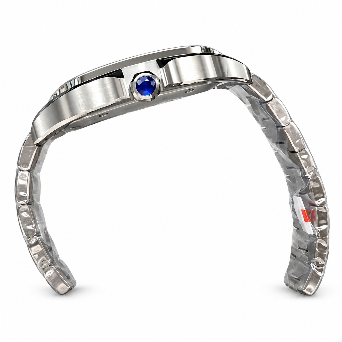 Cartier Santos Large Steel Blue Dial Automatic Bracelet Watch – KDY