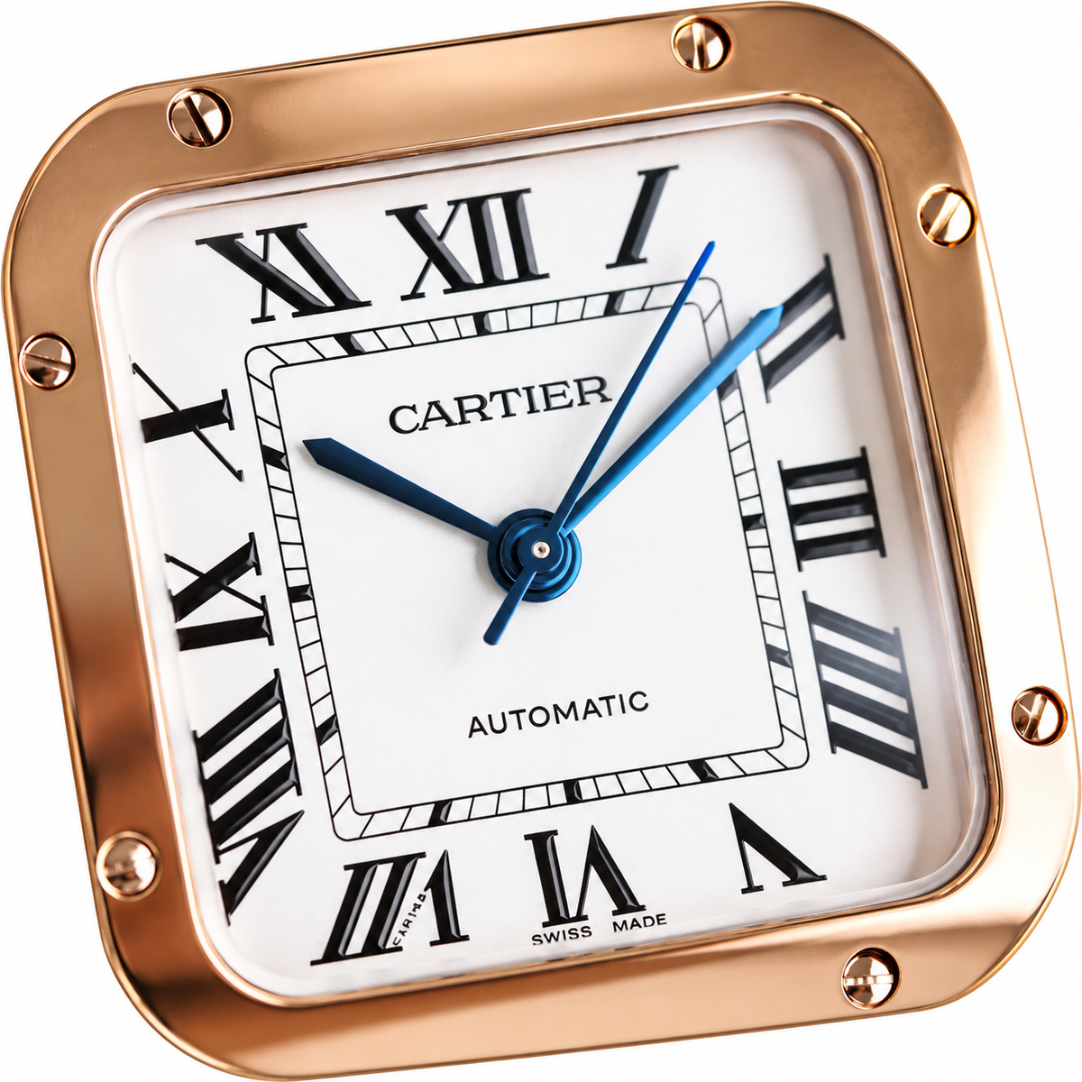 Cartier Santos de Cartier Automatic — 18K Rose Gold Bracelet Watch