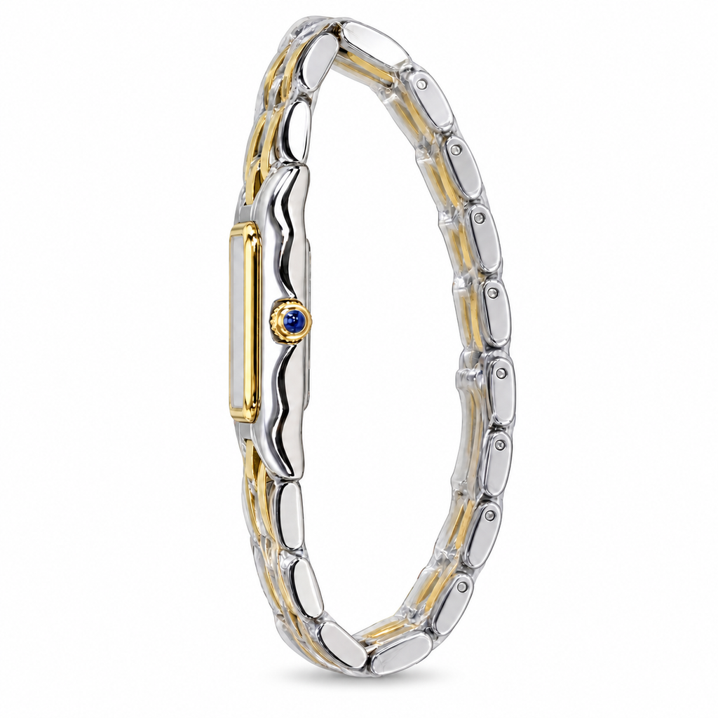 Cartier Panthère Medium — Two-Tone Steel & Gold, White Dial, Roman Numerals & Panthère Bracelet, Women