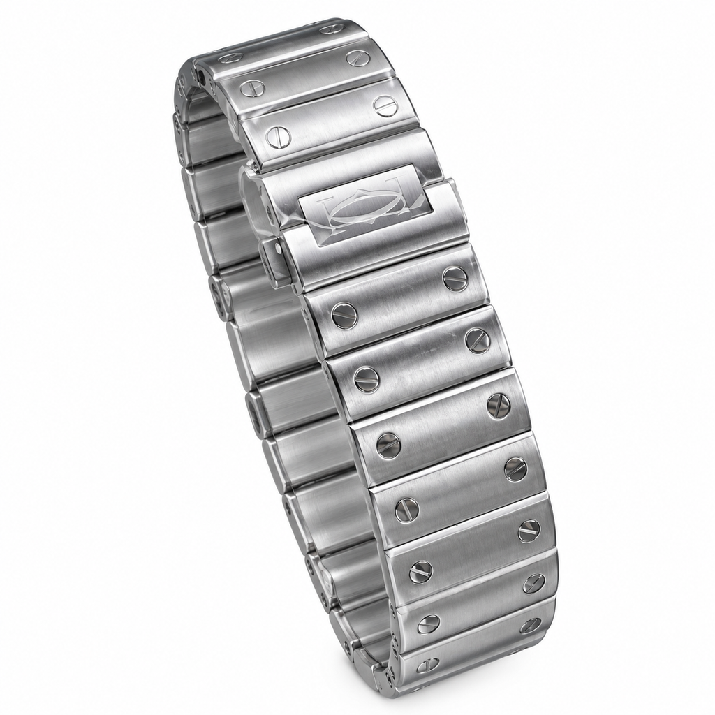 Cartier Santos de Cartier Large — Steel, Skeleton Dial, Roman Numerals & Steel Bracelet, Automatic