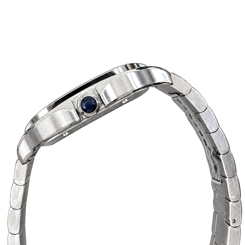 Cartier Santos Skeleton Blue Hands Steel Bracelet Watch – KDY