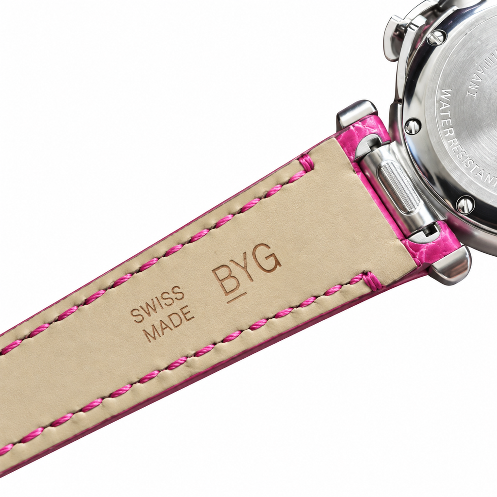 Cartier Pasha de Cartier — Gold Bezel & Pink Leather Strap