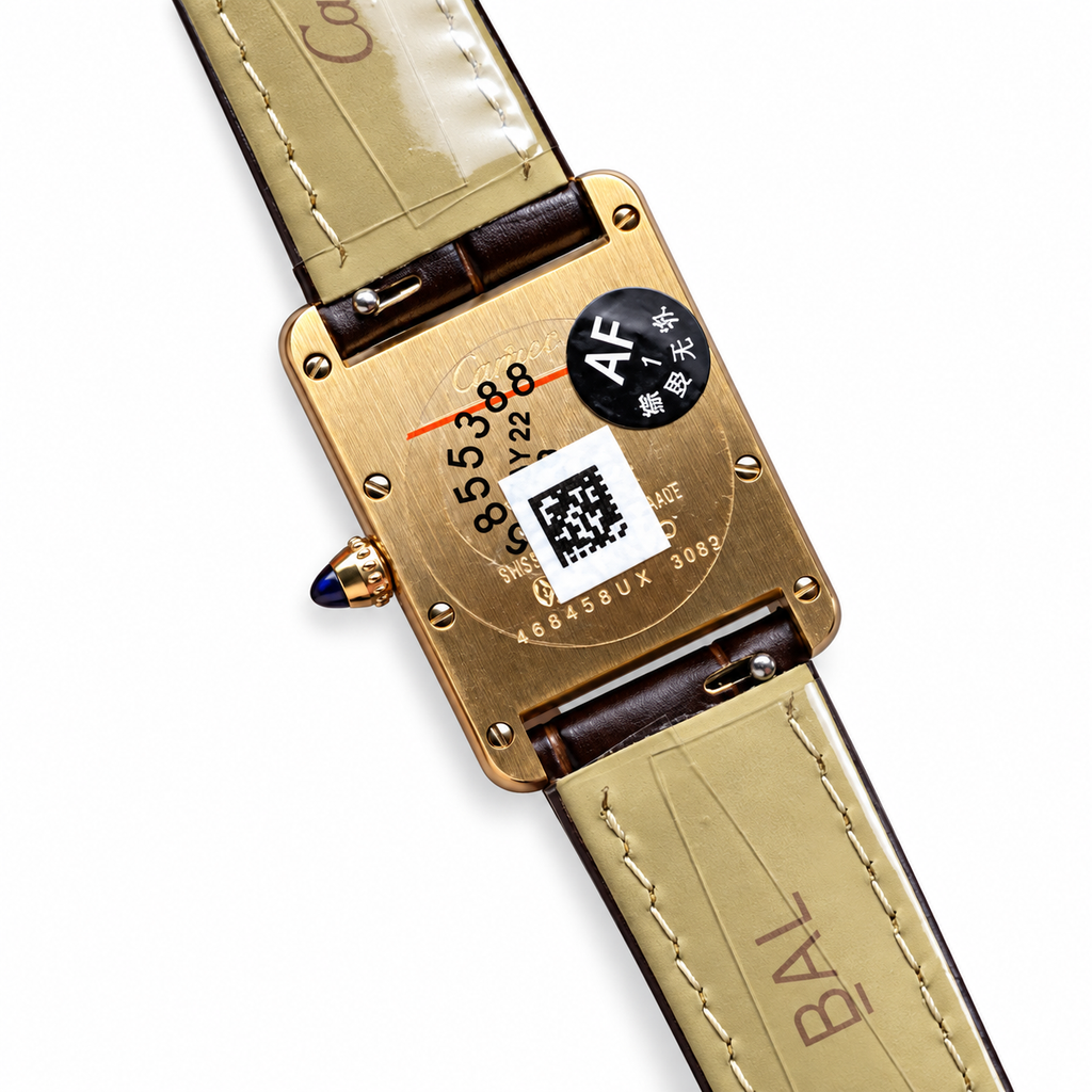 Cartier Tank Must — 18K Yellow Gold, Ivory Dial & Dark Brown Alligator Strap