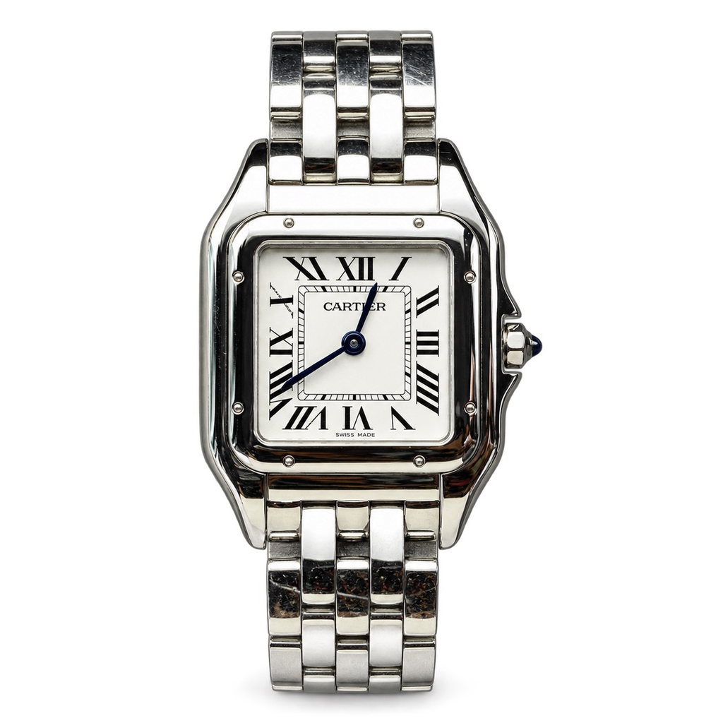 Cartier Panthère de Cartier Large — Steel, Silver Dial, Roman Numerals & Steel Bracelet, Quartz