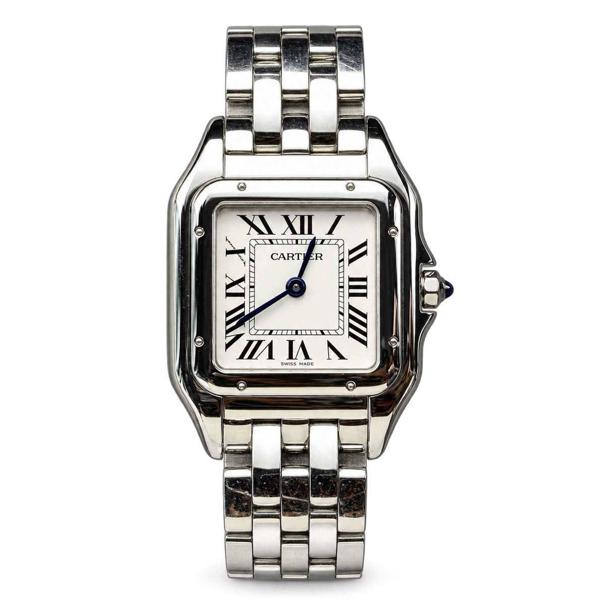 Cartier Panthère de Cartier Large — Steel, Silver Dial, Roman Numerals & Steel Bracelet, Quartz