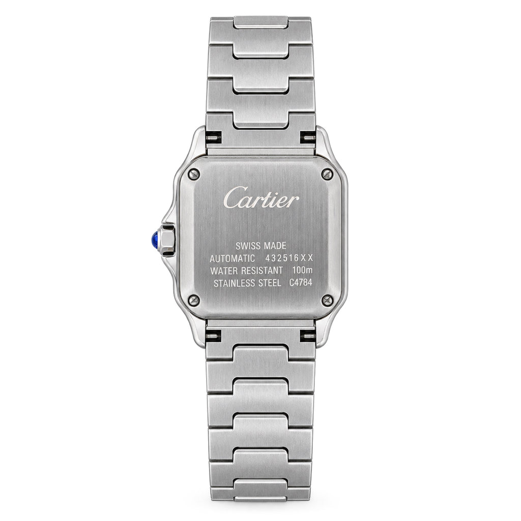 Cartier Santos Medium Steel White Dial Quartz Bracelet Watch – KDY