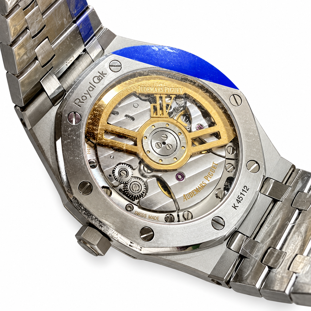 Audemars Piguet Royal Oak Black Grande Tapisserie Dial Stainless Steel Automatic Watch