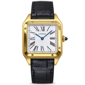 Cartier Santos-Dumont — Yellow Gold, White Dial & Black Alligator Strap